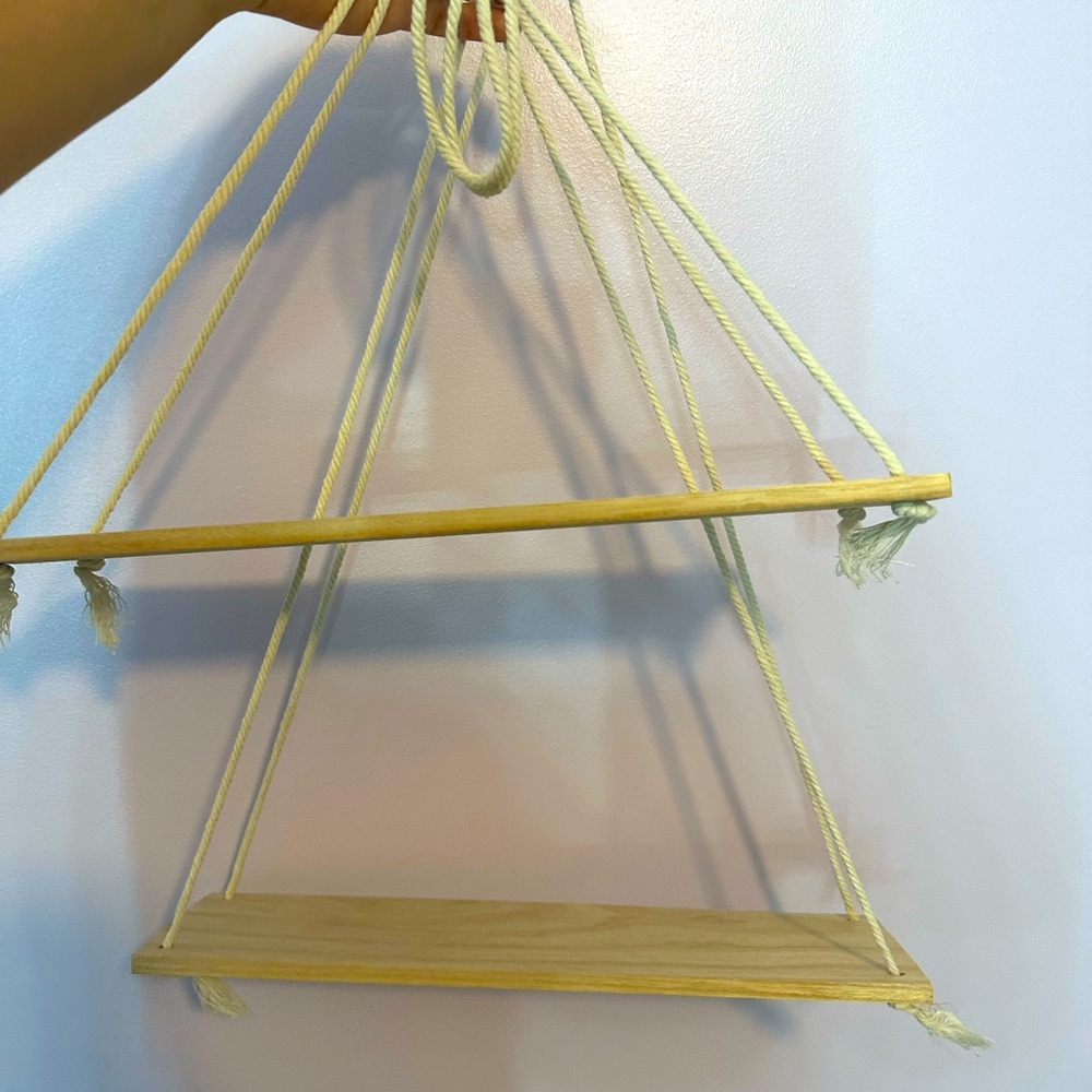 Boho rope shelves